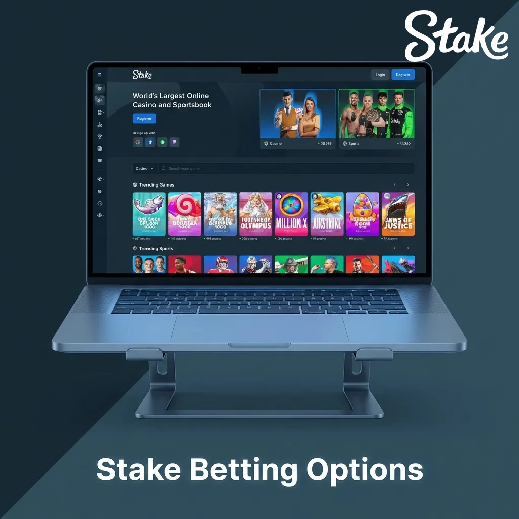 Stake betting interface showing multi live, live, and line betting options with various sports markets displayed
