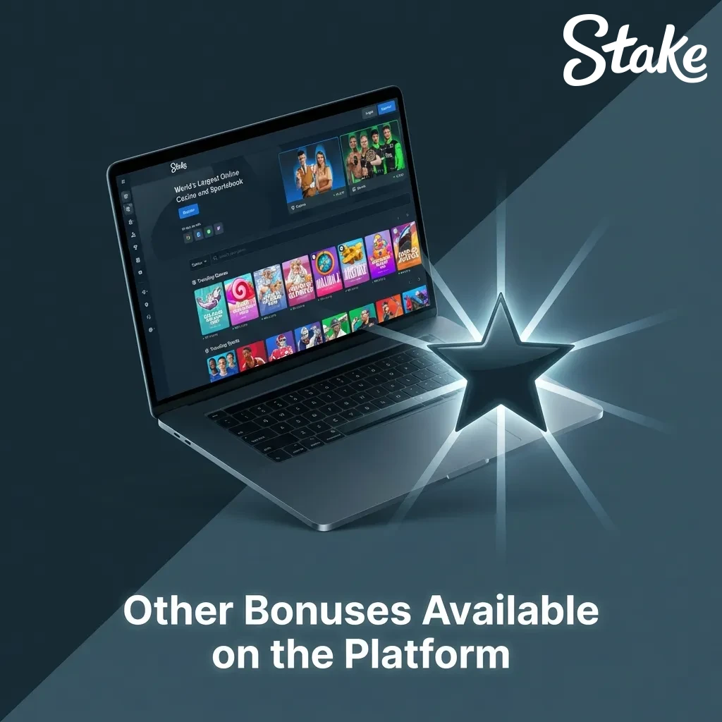 Platform bonuses including daily races, weekly giveaways, reload offers, VIP rakeback, and referral rewards for players